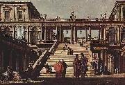 Bernardo Bellotto Capriccio, Palasttreppe oil painting artist